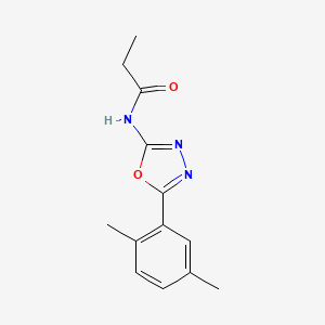 molecular formula C13H15N3O2 B2707327 N-[5-(2,5-dimethylphenyl)-1,3,4-oxadiazol-2-yl]propanamide CAS No. 891122-49-9