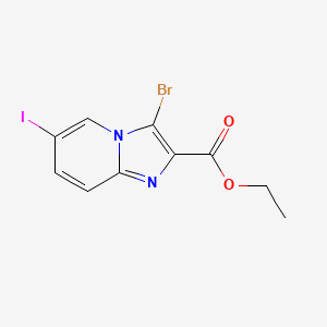 molecular formula C10H8BrIN2O2 B2707347 Ethyl 3-bromo-6-iodoimidazo[1,2-a]pyridine-2-carboxylate CAS No. 478040-70-9