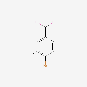 molecular formula C7H4BrF2I B2707370 1-Bromo-4-(difluoromethyl)-2-iodobenzene CAS No. 1261671-65-1