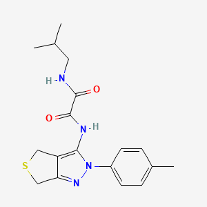 molecular formula C18H22N4O2S B2707375 N'-[2-(4-methylphenyl)-2H,4H,6H-thieno[3,4-c]pyrazol-3-yl]-N-(2-methylpropyl)ethanediamide CAS No. 941992-38-7