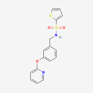 molecular formula C16H14N2O3S2 B2707395 N-(3-(pyridin-2-yloxy)benzyl)thiophene-2-sulfonamide CAS No. 1704613-54-6