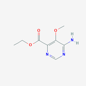 molecular formula C8H11N3O3 B2707398 Ethyl 6-amino-5-methoxypyrimidine-4-carboxylate CAS No. 2248355-29-3