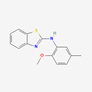 molecular formula C15H14N2OS B2707412 N-(2-methoxy-5-methylphenyl)-1,3-benzothiazol-2-amine CAS No. 379728-03-7