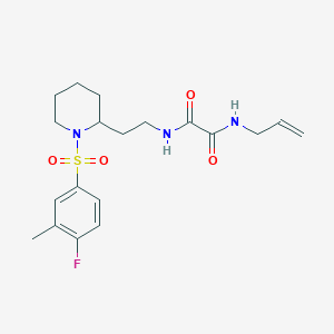 molecular formula C19H26FN3O4S B2707417 N1-allyl-N2-(2-(1-((4-fluoro-3-methylphenyl)sulfonyl)piperidin-2-yl)ethyl)oxalamide CAS No. 898460-79-2