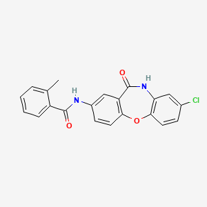 molecular formula C21H15ClN2O3 B2707435 N-(8-chloro-11-oxo-10,11-dihydrodibenzo[b,f][1,4]oxazepin-2-yl)-2-methylbenzamide CAS No. 922031-35-4