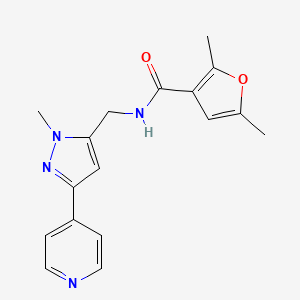 molecular formula C17H18N4O2 B2707484 2,5-dimethyl-N-{[1-methyl-3-(pyridin-4-yl)-1H-pyrazol-5-yl]methyl}furan-3-carboxamide CAS No. 2309574-04-5
