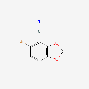 molecular formula C8H4BrNO2 B2707487 5-Bromobenzo[d][1,3]dioxole-4-carbonitrile CAS No. 1795662-62-2