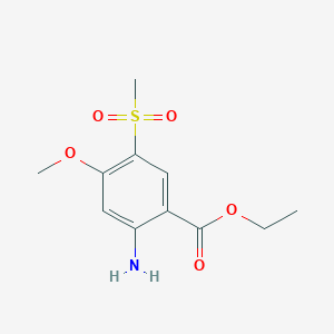 molecular formula C11H15NO5S B2707517 Ethyl 2-amino-4-methoxy-5-methylsulfonylbenzoate CAS No. 2248396-77-0
