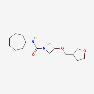 molecular formula C16H28N2O3 B2707543 N-cycloheptyl-3-[(oxolan-3-yl)methoxy]azetidine-1-carboxamide CAS No. 2319808-24-5