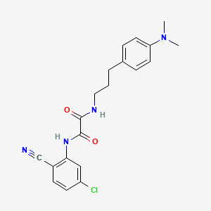 molecular formula C20H21ClN4O2 B2707579 N1-(5-chloro-2-cyanophenyl)-N2-(3-(4-(dimethylamino)phenyl)propyl)oxalamide CAS No. 953912-23-7
