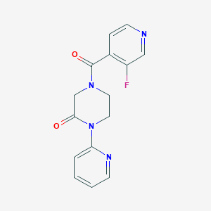molecular formula C15H13FN4O2 B2707615 4-(3-Fluoropyridine-4-carbonyl)-1-(pyridin-2-yl)piperazin-2-one CAS No. 2309184-70-9
