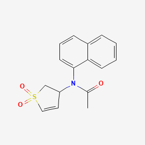 molecular formula C16H15NO3S B2707656 N-(1,1-dioxido-2,3-dihydrothiophen-3-yl)-N-(naphthalen-1-yl)acetamide CAS No. 838899-52-8