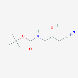 molecular formula C9H16N2O3 B2707664 tert-butyl N-(3-cyano-2-hydroxypropyl)carbamate CAS No. 120245-01-4