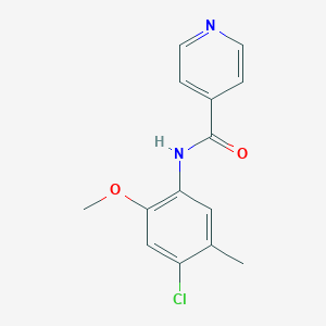 molecular formula C14H13ClN2O2 B270768 N-(4-chloro-2-methoxy-5-methylphenyl)isonicotinamide 
