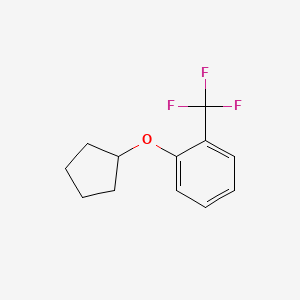 molecular formula C12H13F3O B2707682 2-(Cyclopentyloxy)benzotrifluoride CAS No. 1365272-28-1