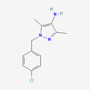 B2707688 1-(4-Chlorobenzyl)-3,5-dimethyl-1H-pyrazol-4-amine CAS No. 1172844-66-4; 1185056-79-4; 400749-72-6