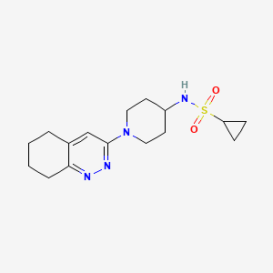molecular formula C16H24N4O2S B2707708 N-(1-(5,6,7,8-tetrahydrocinnolin-3-yl)piperidin-4-yl)cyclopropanesulfonamide CAS No. 2034320-38-0