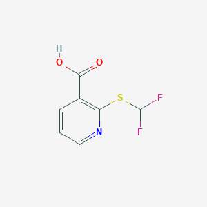 molecular formula C7H5F2NO2S B2707718 2-[(Difluoromethyl)thio]nicotinic acid CAS No. 852706-16-2