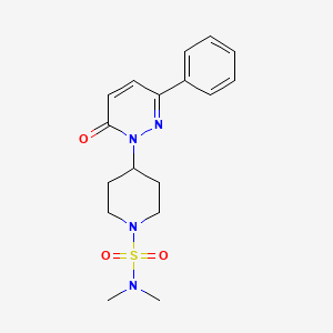 molecular formula C17H22N4O3S B2707732 N,N-dimethyl-4-(6-oxo-3-phenyl-1,6-dihydropyridazin-1-yl)piperidine-1-sulfonamide CAS No. 2379972-01-5