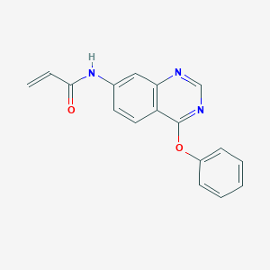 molecular formula C17H13N3O2 B2707753 N-(4-Phenoxyquinazolin-7-yl)prop-2-enamide CAS No. 2305455-25-6
