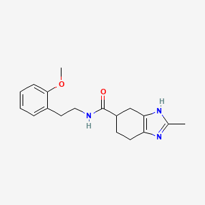 molecular formula C18H23N3O2 B2707767 N-(2-methoxyphenethyl)-2-methyl-4,5,6,7-tetrahydro-1H-benzo[d]imidazole-5-carboxamide CAS No. 2034232-95-4