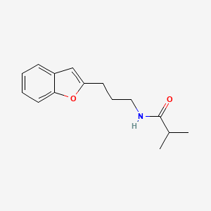molecular formula C15H19NO2 B2707770 N-[3-(1-benzofuran-2-yl)propyl]-2-methylpropanamide CAS No. 2034457-27-5