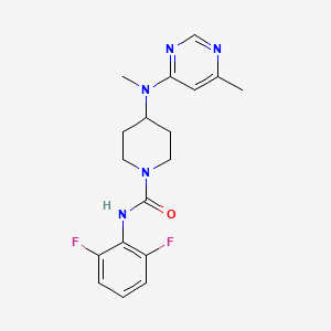 molecular formula C18H21F2N5O B2707776 N-(2,6-difluorophenyl)-4-[methyl(6-methylpyrimidin-4-yl)amino]piperidine-1-carboxamide CAS No. 2415520-42-0