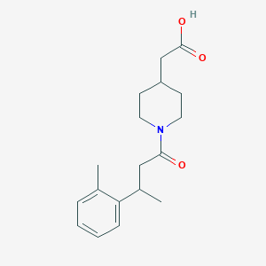 4-Piperidineacetic acid, 1-[3-(2-methylphenyl)-1-oxobutyl]-