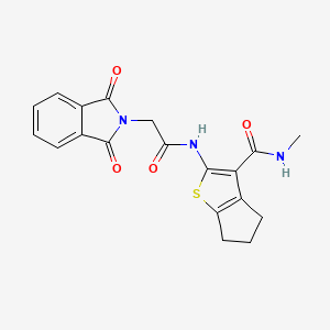 2-(2-(1,3-dioxoisoindolin-2-yl)acetamido)-N-methyl-5,6-dihydro-4H-cyclopenta[b]thiophene-3-carboxamide