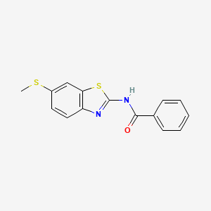 molecular formula C15H12N2OS2 B2707847 N-(6-(methylthio)benzo[d]thiazol-2-yl)benzamide CAS No. 922675-27-2
