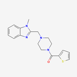 (4-((1-methyl-1H-benzo[d]imidazol-2-yl)methyl)piperazin-1-yl)(thiophen-2-yl)methanone