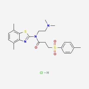 N-(2-(dimethylamino)ethyl)-N-(4,7-dimethylbenzo[d]thiazol-2-yl)-3-tosylpropanamide hydrochloride