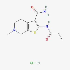 6-Methyl-2-propionamido-4,5,6,7-tetrahydrothieno[2,3-c]pyridine-3-carboxamide hydrochloride