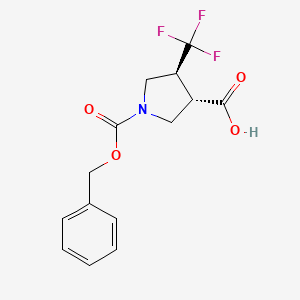Trans-1-benzyloxycarbonyl-4-trifluoromethylpyrrolidine-3-carboxylic acid