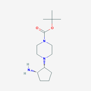 Rel-tert-butyl 4-((1R,2S)-2-aminocyclopentyl)piperazine-1-carboxylate