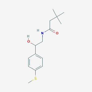 molecular formula C15H23NO2S B2707883 N-(2-hydroxy-2-(4-(methylthio)phenyl)ethyl)-3,3-dimethylbutanamide CAS No. 1448030-34-9
