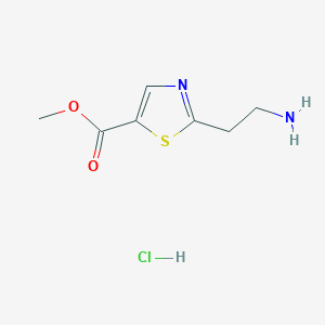 molecular formula C7H11ClN2O2S B2707891 Methyl 2-(2-aminoethyl)-1,3-thiazole-5-carboxylate hydrochloride CAS No. 1379327-69-1
