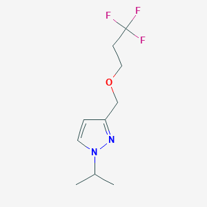 molecular formula C10H15F3N2O B2707893 1-isopropyl-3-[(3,3,3-trifluoropropoxy)methyl]-1H-pyrazole CAS No. 1856051-08-5