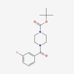 molecular formula C16H21IN2O3 B2707902 tert-Butyl 4-(3-iodobenzoyl)piperazine-1-carboxylate CAS No. 838845-52-6