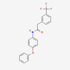 molecular formula C21H16F3NO2 B2707904 N-(4-phenoxyphenyl)-2-[3-(trifluoromethyl)phenyl]acetamide CAS No. 338400-84-3