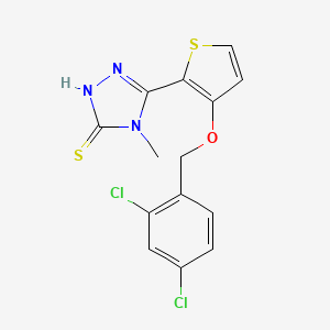 B2707919 5-{3-[(2,4-dichlorobenzyl)oxy]-2-thienyl}-4-methyl-4H-1,2,4-triazole-3-thiol CAS No. 343375-92-8