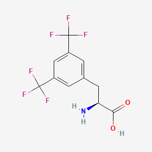 molecular formula C11H10ClF6NO2 B2707985 (2S)-2-amino-3-[3,5-bis(trifluoromethyl)phenyl]propanoic acid CAS No. 1241680-98-7