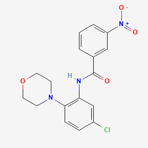 molecular formula C17H16ClN3O4 B2707993 N-(5-chloro-2-morpholinophenyl)-3-nitrobenzenecarboxamide CAS No. 383146-61-0