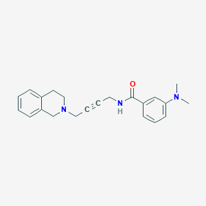 molecular formula C22H25N3O B2707995 3-(dimethylamino)-N-[4-(1,2,3,4-tetrahydroisoquinolin-2-yl)but-2-yn-1-yl]benzamide CAS No. 1351622-36-0