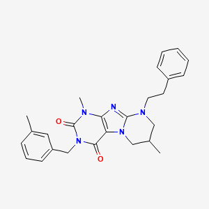 1,7-dimethyl-3-(3-methylbenzyl)-9-phenethyl-6,7,8,9-tetrahydropyrimido[2,1-f]purine-2,4(1H,3H)-dione
