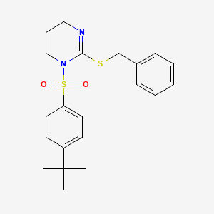 2-(Benzylsulfanyl)-1-{[4-(tert-butyl)phenyl]sulfonyl}-1,4,5,6-tetrahydropyrimidine