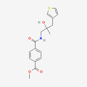 Methyl 4-({2-hydroxy-2-[(thiophen-3-yl)methyl]propyl}carbamoyl)benzoate