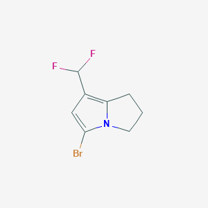 5-Bromo-7-(difluoromethyl)-2,3-dihydro-1H-pyrrolizine