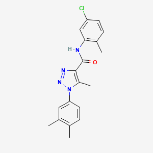 molecular formula C19H19ClN4O B2708024 N-(5-chloro-2-methylphenyl)-1-(3,4-dimethylphenyl)-5-methyl-1H-1,2,3-triazole-4-carboxamide CAS No. 866847-95-2