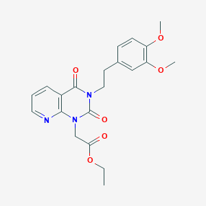 ethyl [3-[2-(3,4-dimethoxyphenyl)ethyl]-2,4-dioxo-3,4-dihydropyrido[2,3-d]pyrimidin-1(2H)-yl]acetate